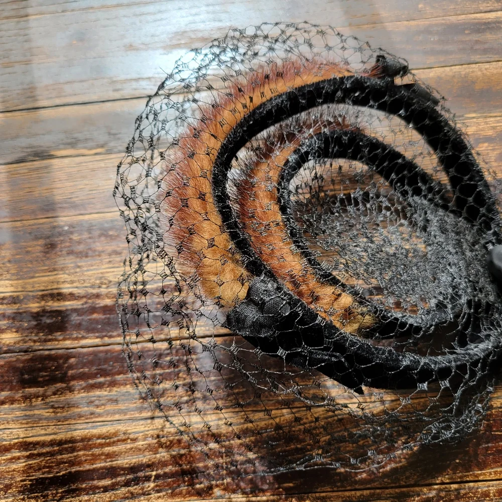 true vintage 1940s fascinator hat - Picture 6 of 9